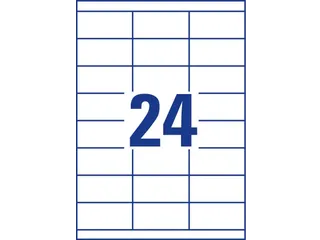Rillprint Etiket 70x33.8mm 24 op een vel 1000 Vel - 1