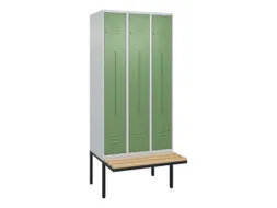 Z-garderobekast,HxBxD 2120x900x815mm,6vak,vak B 300mm,cil.-slot