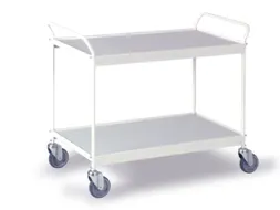 Tafelwagen Draagverm. 150kg Laadvl. Lxb 990x500mm 2 Etages Puurwit