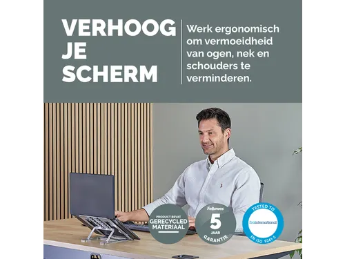 Laptopstandaard Fellowes Alumia zilver