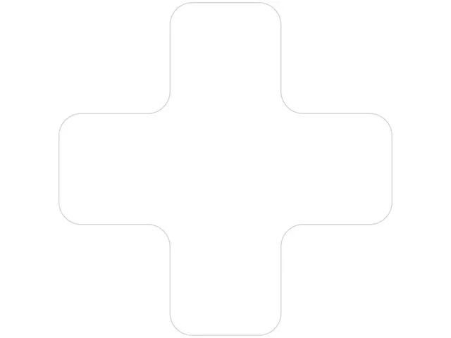 plaksymbool,plus,markering HxB 150x150mm,polycarbonaat,wit