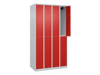dubbeldekse locker,HxBxD 1850x1000x500mm,4x2vak.,vak B 250mm,cil.-slot - 2