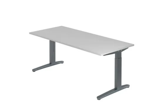 In hoogte verstelbaar bureau,HxBxD 680-850x1800x800mm,blad grijs