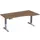 In hoogte verstelbaar bureau in vrije vorm,HxBxD 730-1230x1800x1000mm