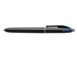 Balpen Bic 4kleuren Pro met ring medium zwart