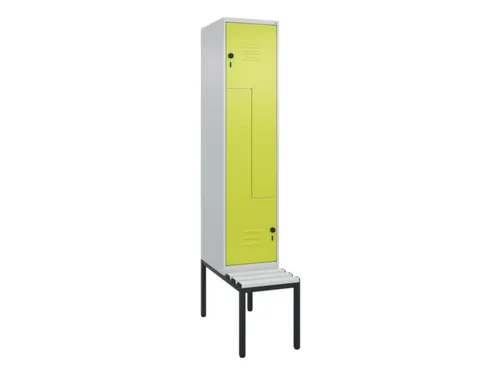 Z-garderobekast,HxBxD 2120x400x815mm,2vak,vak B 400mm,draaigrendel
