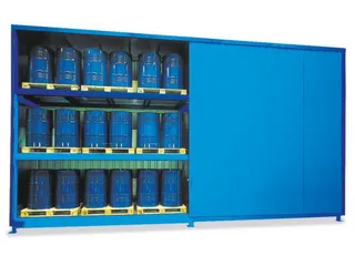 Stellingcontainer Gevaarlijke Stoffen Max. 48X200L Vaten Staand - 1