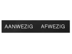 Kopstrook Aanwezig Afwezig Zwart Voor Menoor Bma Borden