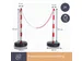 Poteau En Plastique Pour CHAÎNE DE Signalisation - Rouge/Blanc - 2 PC