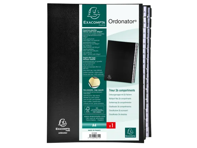 Sorteermap Ordonator 26vak A-Z zwart
