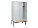 locker voor scheiding van kleding,HxBxD 2120x1200x815mm,4vak