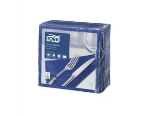 Dinnerservet 39x39cm 2-laags 1/4 vouw donkerblauw 39x39cm 12x150 st - 1
