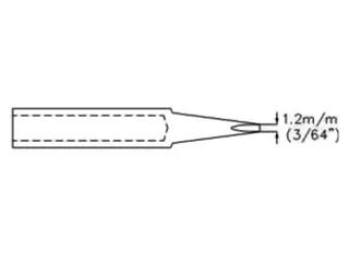 Soldeerpunt - Beitelvorm - 1.2mm (3/64 Inch) - 2