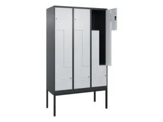 Z-garderobekast,HxBxD 2120x1200x500mm,vak B 200/400mm,cil.-slot - 2
