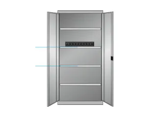 elektrische kast met openslaande deuren,HxBxD 1950x1000x580mm - 1