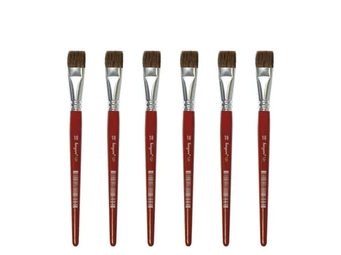 Penseel Kangaro Serie 121 plat Nr. 18 geitenhaar doos 6 stuks
