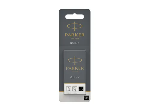 Inktpatroon Parker Quink zwart blister à 10 stuks