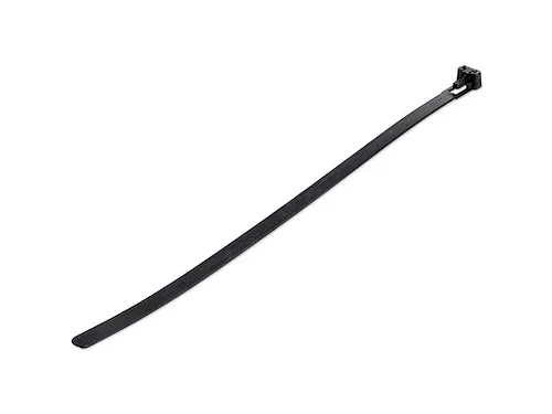 25cm Herbruikbare Kabelbinders zwart nylon 100 stuks