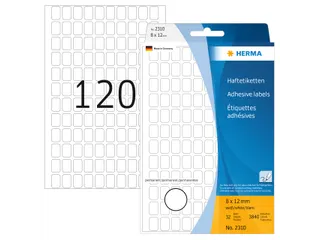 HERMA 2310 Universele etiketten 8x12mm Wit 3840 stuks - 1