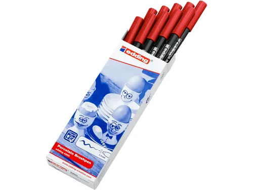 Brushpen edding 4200 porselein rood