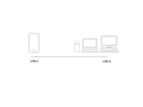 Kabel ACT USB 3.2 naar USB-C laad -en data 1 meter