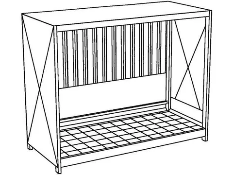 Stellingcontainer Gevaarlijke Stoffen Max. 10X200L Vaten Staand