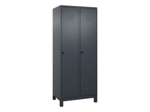 armoire vestiaire noir et blanc HxlxP 1950x800x500mm 2compart.