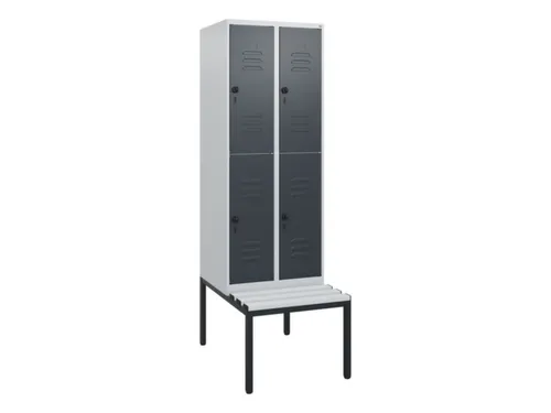 Dubbeldekse dekenkist,HxBxD 1950x600x815mm,2x2vak.,vak B 300mm