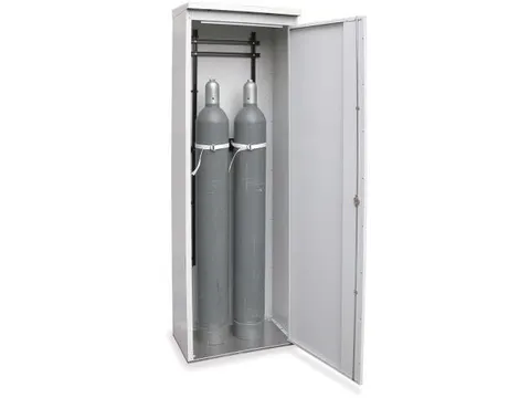 gasflessenkast,v. 2xØ 220mm fles,HxBxD 2150x700x400mm,m. dak