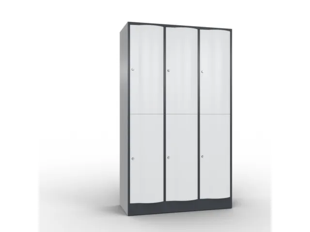 armoire multicases,corps RAL7021,face avant RAL7035