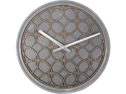 Wandklok Nextime Dia. 39.5cm Polyresin/hout Grijs