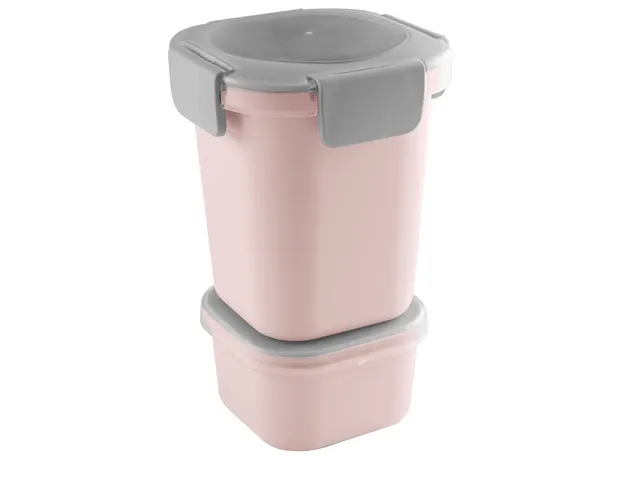Sigma Home food to go lunchbeker 0,95L roze - 11,5x11,5x18,5cm