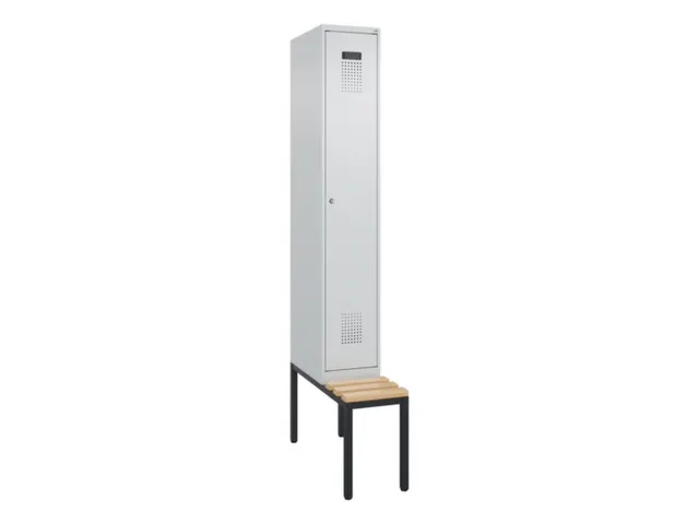 locker met bank,voor scheiding van kleding,HxBxD 2120x300x815mm,1vak