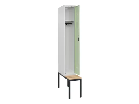 locker met bank,HxBxD 2120x300x815mm,1vak,vak B 300mm,cilinderslot