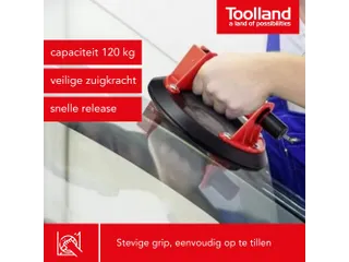 Professionele Zuignap met vacuümpomp max. 120 kg - 4