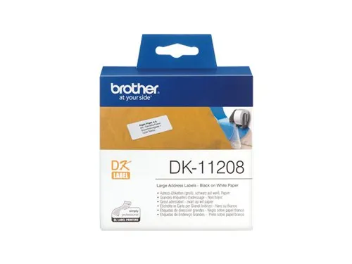 Etiket Brother DK-11208 38x90mm groot adres 400stuks