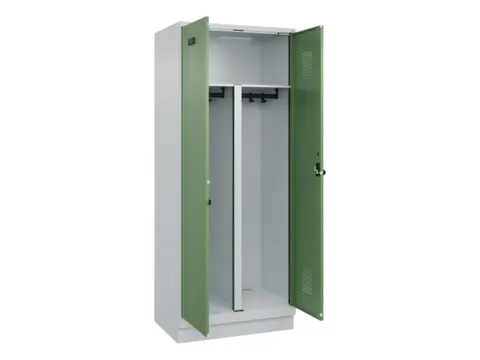 PBM-locker,HxBxD 1950x800x500mm,2vak,vak B 400mm,draaigrendel