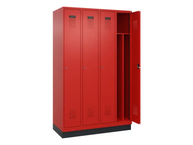 locker voor scheiding van kleding,HxBxD 1950x1200x500mm,4vak