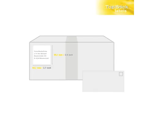 Etiketten universele labels A4 permanent 99,1x93,1mm Wit 600 stuks