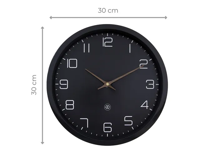 Wandklok nXt ECO 30cm zwart