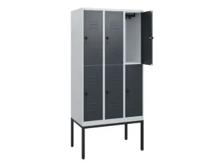 dubbeldekse locker,HxBxD 1950x900x500mm,3x2vak.,vak B 300mm - 2