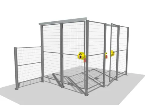 Draaideur Veiligheidshek 1000mm Smart Fix Cilinderslot 2200 Mm