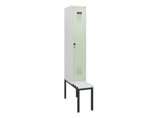 locker met bank,HxBxD 1950x300x815mm,1vak,vak B 300mm,draaigrendel - 2