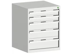 ladekast HxBxD 800x650x650mm 5laden romp RAL7035 front RAL7035