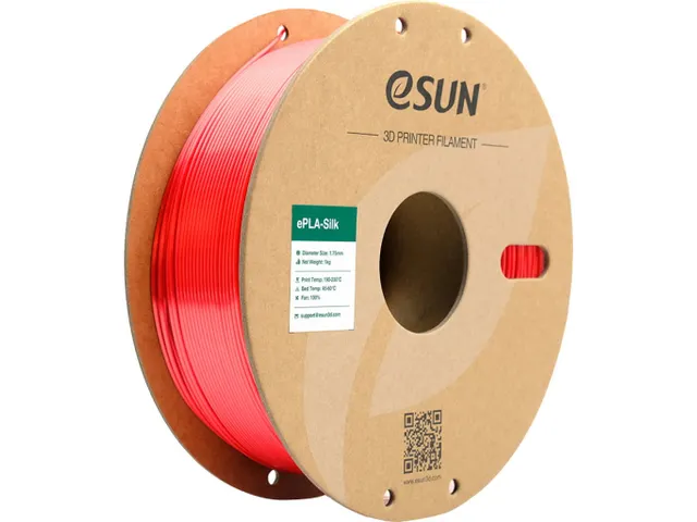 eSUN 3D printer Filament ePLA-Silk 1,75mm Rood 1kg