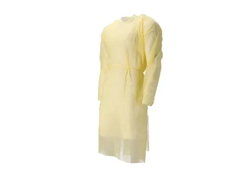Pp Non Woven Isolatieschort Geel Latex Vrij Regular Weight 100 Stuks