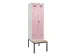 locker met bank,voor scheiding van kleding,HxBxD 2120x600x815mm,2vak