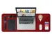 Sous-main Sigel enroulable 800x300x2mm noir-rouge simili cuir