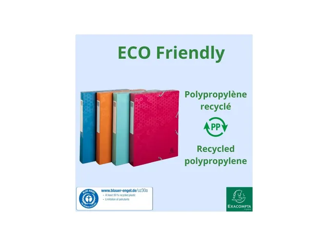 Boite de classement polypropylène recyclé Maïa dos 40mm - A4 - Coul