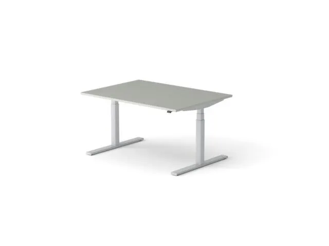Elektrisch ihv bureau HxBxD 640-1300x1400x1000mm blad grijs